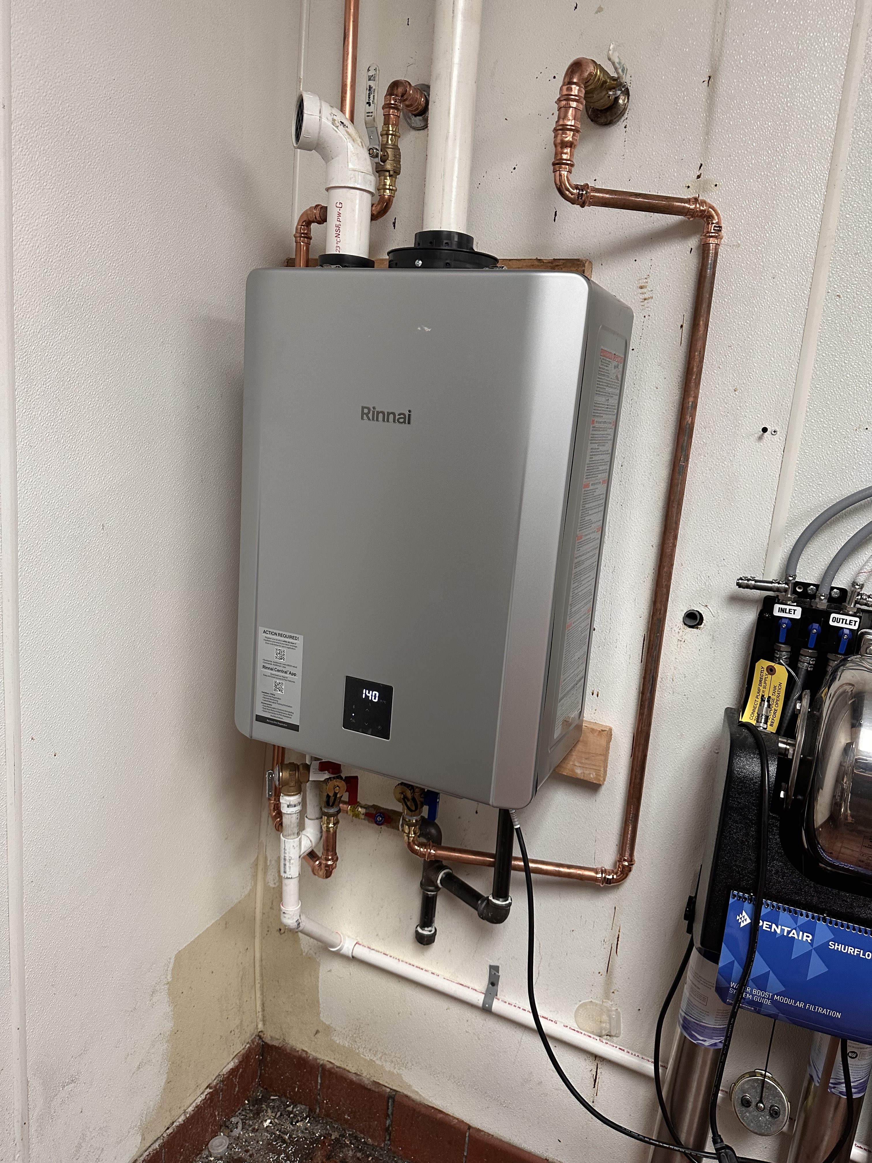 Professional plumber at work